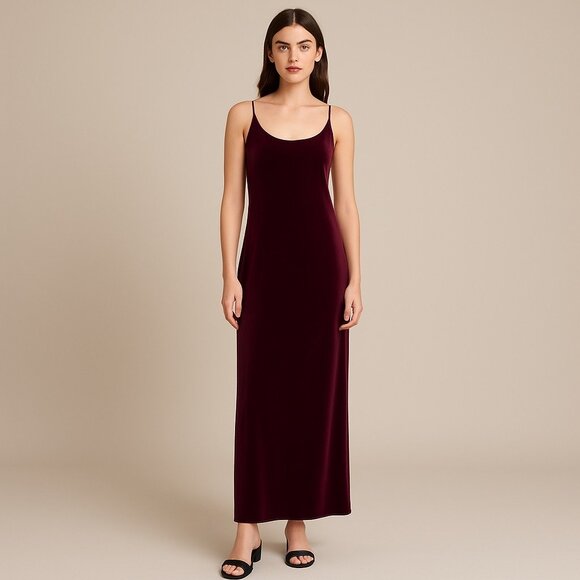 Vtg Y2K Women Velvet Maxi Dress Size 7/8 Whimsigoth Vamp Fairy Grunge Jewel Tone - Picture 1 of 10